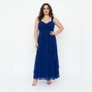 Chic Royal Blue Maxi Dress